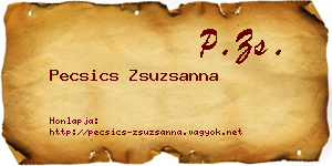 Pecsics Zsuzsanna névjegykártya